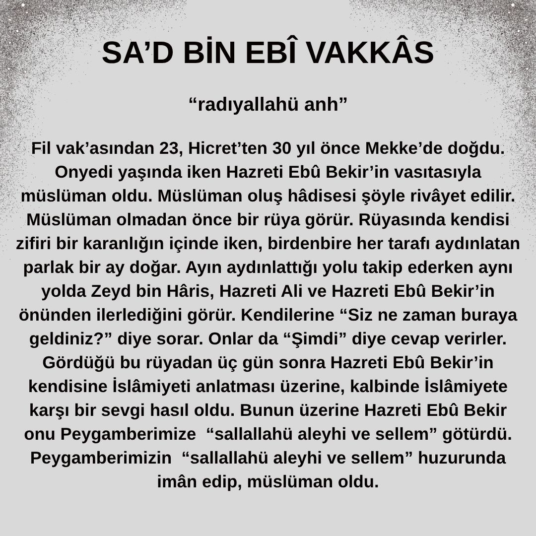 Sa'd bin Ebi Vakkâs (1)
